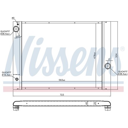 Nissen Nissens Radiator, 60763 60763